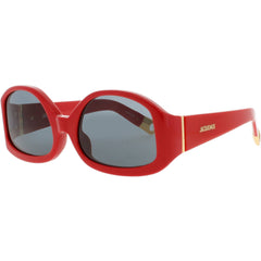 Jacquemus Unisex Sunglasses - Red/Gold Plastic Full Rim Geometric Frame | JAC15C2SUN