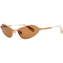 Jacquemus Unisex Sunglasses - Gold Metal Full Rim Cat Eye Shape Frame | JAC68C1SUN