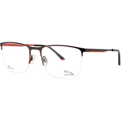 Jaguar Men's Eyeglasses - Matte Grey Metal Half Rim Rectangular Frame | JG33617 4200