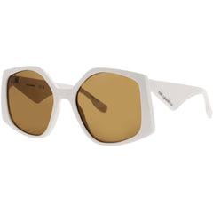 Karl Lagerfeld Women's Sunglasses - White Full Rim Oversized Shape Frame | KL6208S 105
