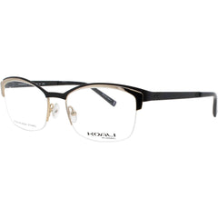 Koali-Morel Women's Eyeglasses - Black/Gold Half Rim Cat Eye Shape Frame | 20007K DN02