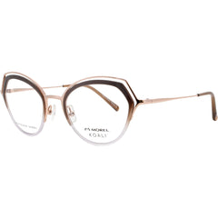 Koali-Morel Women's Eyeglasses - Brown/Rose Gold/Crystal Full Rim Frame | 20080K MP03