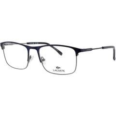 Lacoste Men's Eyeglasses - Square Matte Blue/Grey Metal Full Rim Frame | L2252 424