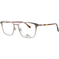 Lacoste Men's Eyeglasses - Square Shape Silver Metal Full Rim Frame | L2301 045