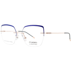Lightec-Morel Men's Eyeglasses - Blue/Rose Gold/Black Half Rim Frame | 30216L PB02
