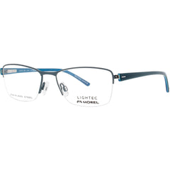 Lightec-Morel Men's Eyeglasses - Blue Stainless Steel Half Rim Frame | 7674L BB063