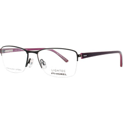 Lightec-Morel Men's Eyeglasses - Black/Purple Stainless Steel Frame | 7674L NP060