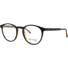 Lightec-Morel Men's Eyeglasses - Round Black/Tortoise Acetate Frame | 30004L NT40