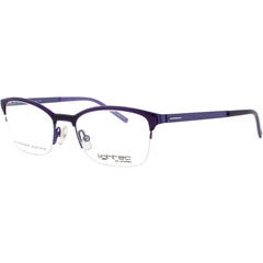Lightec-Morel Men's Eyeglasses - Cat Eye Purple Acetate Half Rim Frame | 30031L PP04