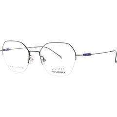 Lightec-Morel Men's Eyeglasses - Hexagon Black Stainless Steel Frame | 30153L NP06
