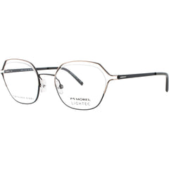 Lightec-Morel Men's Eyeglasses - Geometric Black/Beige Full Rim Frame | 30174L NP01