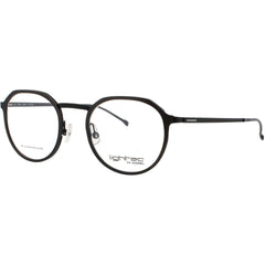 Lightec-Morel Men's Eyeglasses - Round Black Aluminium Full Rim Frame | 30066L NN01