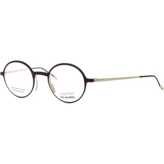 Lightec-Morel Men's Eyeglasses - Round Brown/Gold Beta Titanium Frame | 30077L MD24