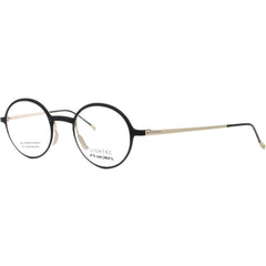 Lightec-Morel Men's Eyeglasses - Round Black/Gold Beta Titanium Frame | 30077L ND22