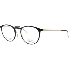 Lightec-Morel Men's Eyeglasses - Round Black/Gold Beta Titanium Frame | 30071L ND04