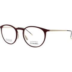 Lightec-Morel Men's Eyeglasses - Round Dark Red/Gold Full Rim Frame | 30071L RD05