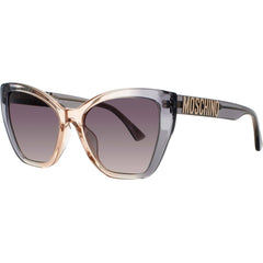 Moschino Women's Sunglasses - Butterfly Grey Ochre Acetate Frame | MOS155/S MQE/9O
