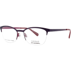 Nomad-Morel Unisex Eyeglasses - Cat Eye Purple Stainless Steel Frame | 3208S PP012