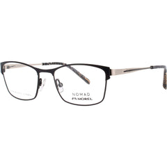 Nomad-Morel Women's Eyeglasses - Black/Beige Stainless Steel Frame | 40063N ND18
