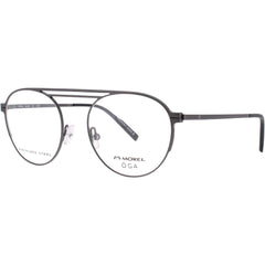 Oga-Morel Men's Eyeglasses - Navigator Grey Stainless Steel Frame | 10136O GN08