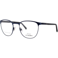 Oga-Morel Men's Eyeglasses - Oval Navy Blue/Black Full Rim Frame | 10075O BN17