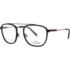 Oga-Morel Men's Eyeglasses - Black/Red Acetate Full Rim Frame | 10131O NR04