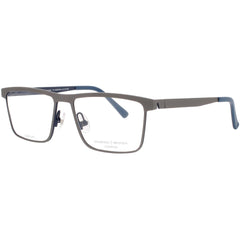 Prodesign Men's Eyeglasses - Square Matte Silver Titanium Full Rim Frame | 1448 1021
