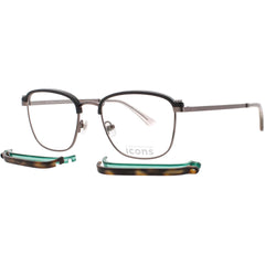 Prodesign Men's Eyeglasses - Matte Anthracite Stainless Steel Frame | SWITCH 3 6621