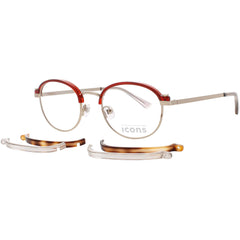Prodesign Unisex Eyeglasses - Gold Stainless Steel Full Rim Frame | SWITCH 2 2022