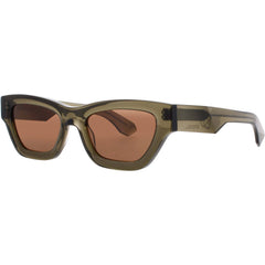 Prodesign Unisex Sunglasses - Transparent Green Acetate Frame | TIGEREYE 9525