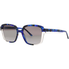 Prodesign Women's Sunglasses - Square Blue Acetate Full Rim Frame | SOMMER 2 9024
