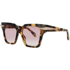 Roberto Cavalli Unisex Sunglasses - Vintage Havana Square Shape Frame | SRC002M 0AGG