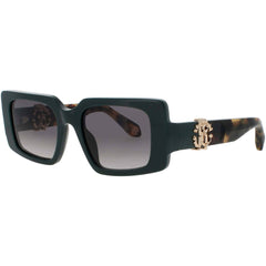 Roberto Cavalli Women's Sunglasses - Shiny Green Acetate Square Frame | SRC039M 0D80