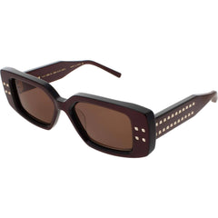 Valentino Unisex Sunglasses - Bordeaux/Yellow Gold Acetate Frame | V CINQUE VLS 108B