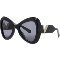 Valentino Unisex Sunglasses - Black/Gold Oversized Shape Frame | V GOLD III VLS 138A