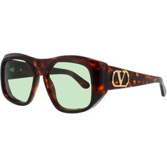 Valentino Unisex Sunglasses - Havana/Gold Plastic Oversized Shape Frame | VLS 179 179B