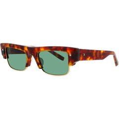 Valentino Unisex Sunglasses - Tortoise/Gold Rectangular Full Rim Frame | XI VLS 164B