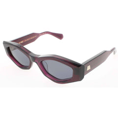 Valentino Unisex Sunglasses - Purple/Gold Plastic Rectangular Frame | V TRE VLS 101B
