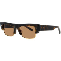Valentino Unisex Sunglasses - Brown Tortoise/Gold Metal Full Rim Frame | XI VLS 164C