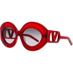 Valentino Women's Sunglasses - Rouge/Gold Oversized Shape Frame | V SOUL II VLS 128C
