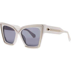 Valentino Women's Sunglasses - White/Gold Oversized Shape Frame | V GRACE VLS 126C
