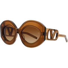 Valentino Women's Sunglasses - Brown/Gold Oversized Shape Frame | V SOUL II VLS 128B