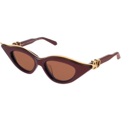Valentino Women's Sunglasses - Bordeaux/Yellow Gold Full Rim | V GOLDCUT II VLS 114B