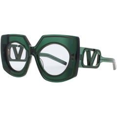 Valentino Women's Sunglasses - Crystal Green/Gold Full Rim Frame | V SOUL VLS 127C