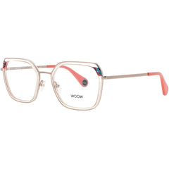Woow Women's Eyeglasses - Clear/Rose Geometric Full Rim Frame | BREAK FREE 3 0305