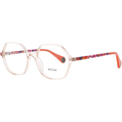 Woow Women's Eyeglasses - Transparent Peach Acetate Full Rim Frame | ON FIRE 1 3064