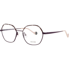 Woow Women's Eyeglasses - Matte Velvet Aubergine Geometric Frame | RISE UP 2 956M