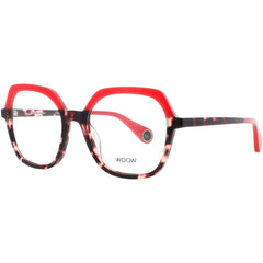Woow Women's Eyeglasses - Pearly Red Acetate Square Full Rim Frame | LOOK UP 2 0271