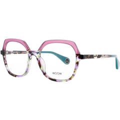 Woow Women's Eyeglasses - Transparent Plum Acetate Full Rim Frame | LOOK UP 2 0842