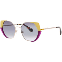 Woow Women's Sunglasses - Opaque Neon Violet Geometric Shape Frame | SUPER WILD 2 0296